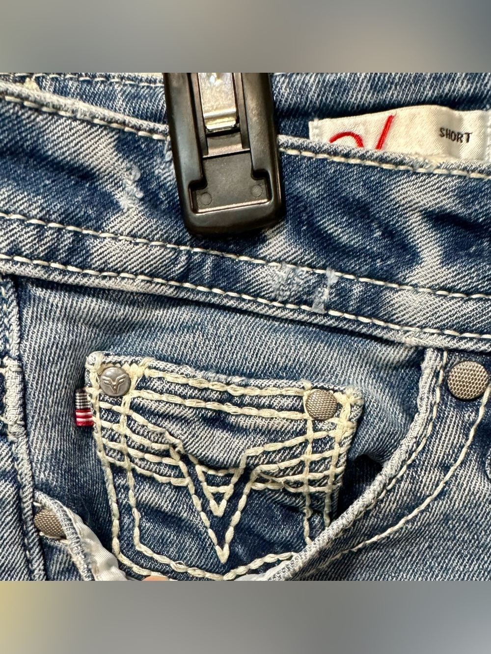 Vigoss Light Blue Denim Shorts 16 - Picture 2 of 5